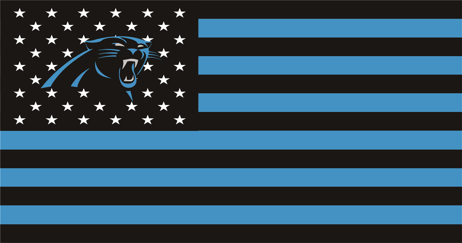 Carolina Panthers Flags fabric transfer